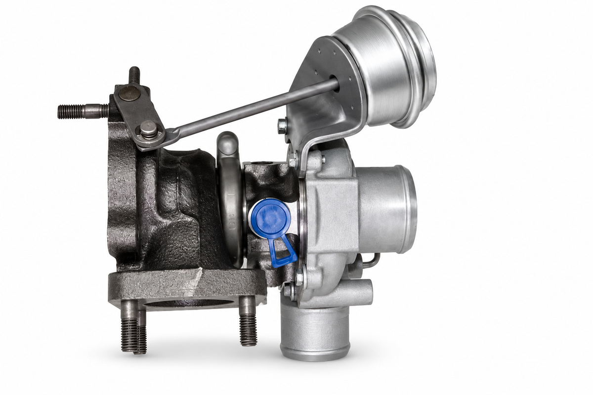 Turbina Maggiorata IHI RHF3 VL38 con attuatore color metallo - vista laterale