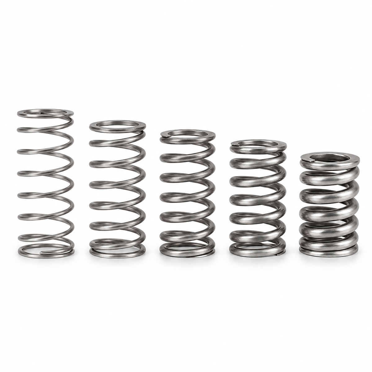 Immagine illustrativa delle molle di ricambio color metallo per attuatore wastegate universale CMT. Vendita singola nella taratura selezionata.