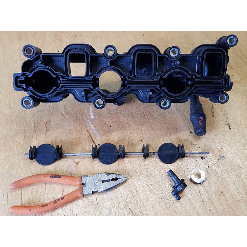 Kit di rimozione della valvola di turbolenza con guarnizioni e staffa di riparazione P2015 per motori diesel 2.7 3.0 V6 TDI