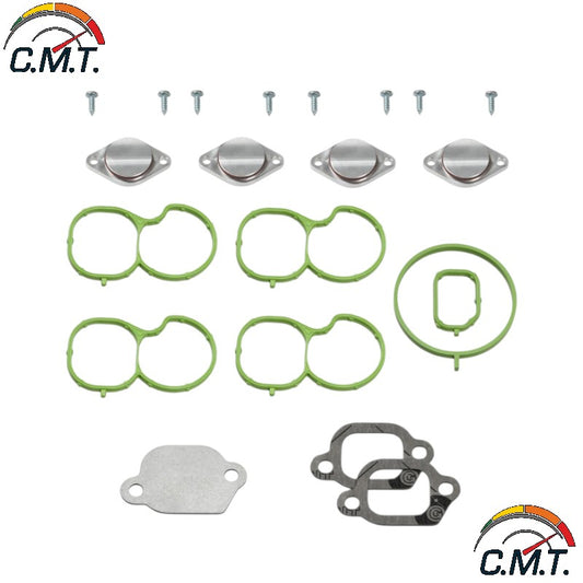 Kit di sostituzione per l'eliminazione della valvola a vortice con guarnizioni + piastra di chiusura della valvola EGR per Opel Vauxhall Chevrolet 2.0 CDTI Saab 1.9 2.0 TTiD