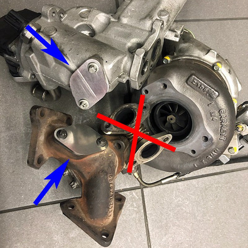 Piastre di chiusura della valvola EGR con guarnizioni per Mercedes con motori diesel OM 642 V6 3.0 CDI